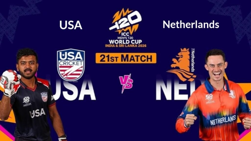 आज का बेहतरीन लेख: USA vs Netherlands T20 World Cup 2026 - अमेरिका की धमाकेदार 93 रनों की जीत!