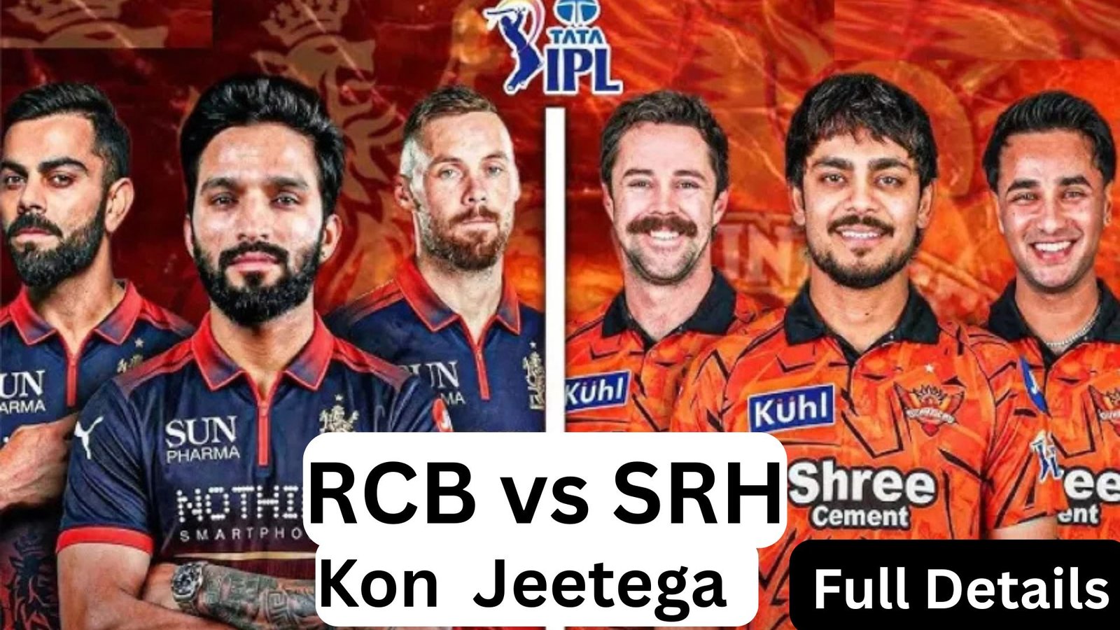 RCB vs SRH IPL 2026 1st Match: Who will win today's match? Defending champions RCB off to a strong start with a win - Full prediction, pitch report and live updates