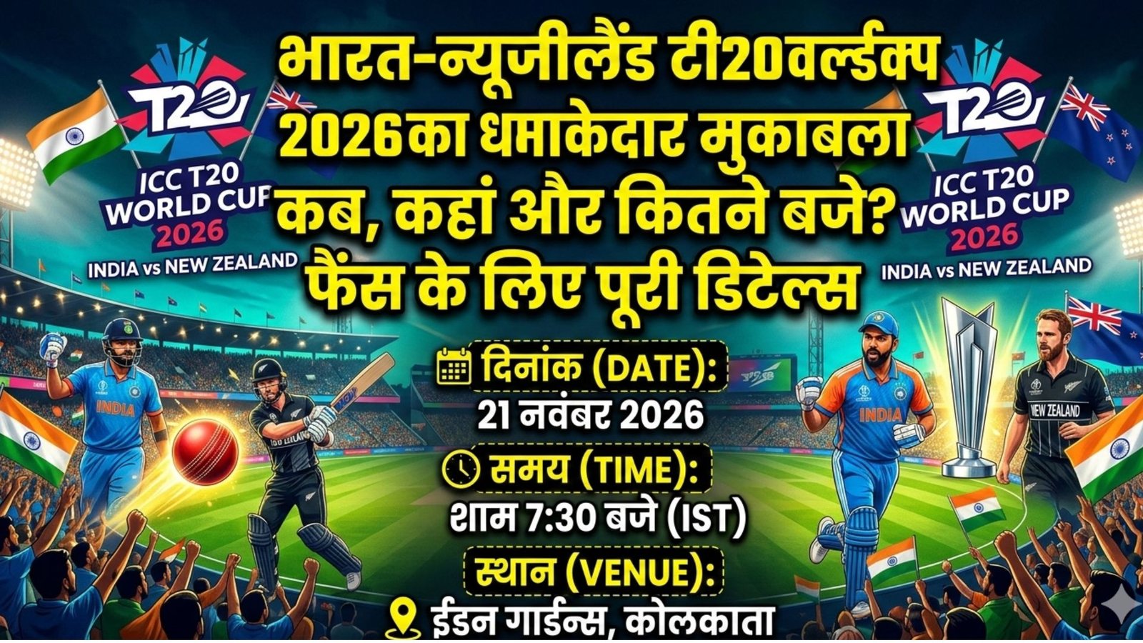 When, where and when will the India-New Zealand T20 World Cup 2026 clash take place? Full details for fans