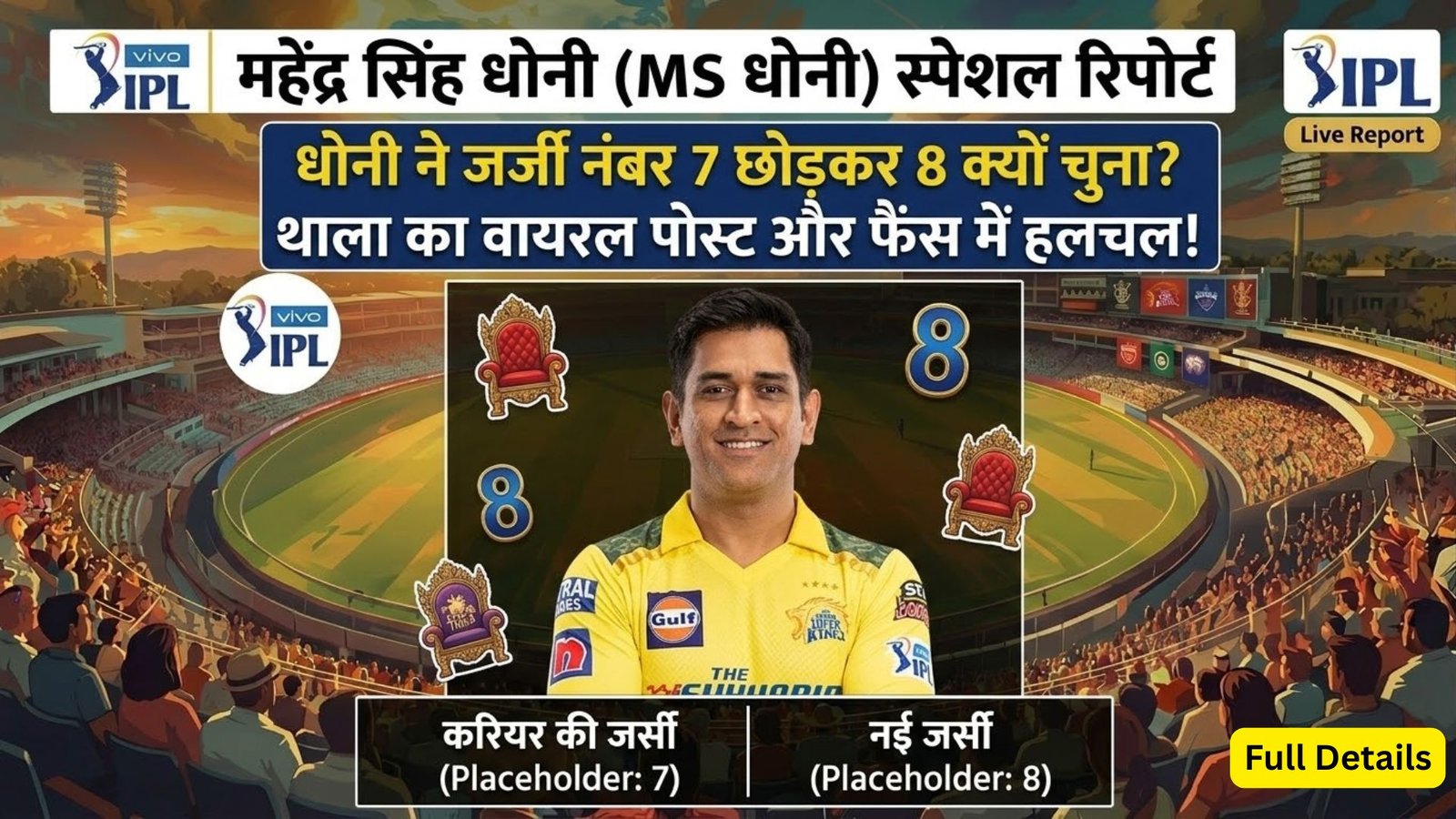 Why did Dhoni ditch jersey number 7 and choose 8? Thala's viral post has fans in splits!