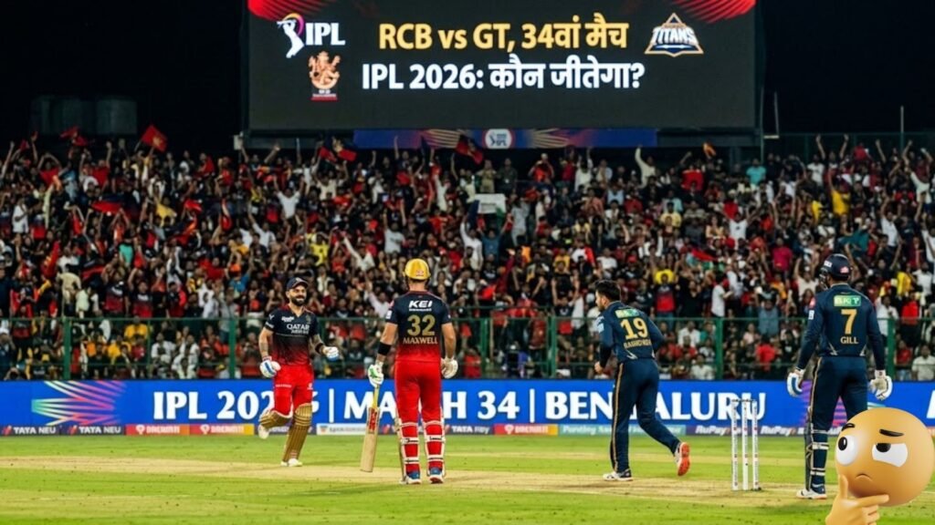 RCB vs GT, Match 34, IPL 2026: Who will win? Full prediction, pitch report, playing 11 and fantasy tips